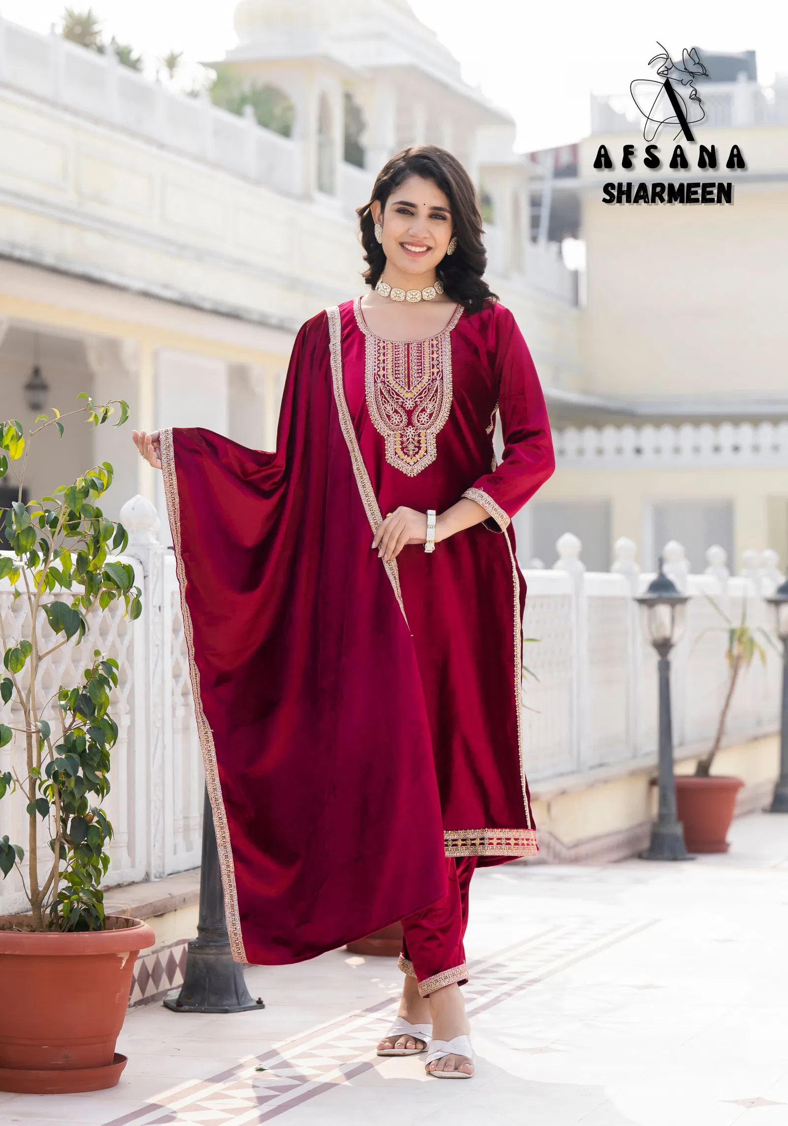 Sharmeen By Afsana Viscose Makhmal Readymade Suits Wholesalers In Delhi
